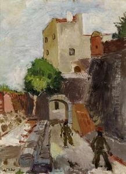 Aufgang Zum Schloss, Collioure Oil Painting by Walter Kurt Wiemken