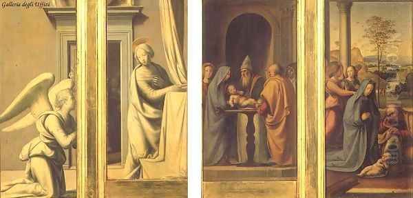 The Annunciation (front), Circumcision and Nativity (back) by Fra Bartolomeo