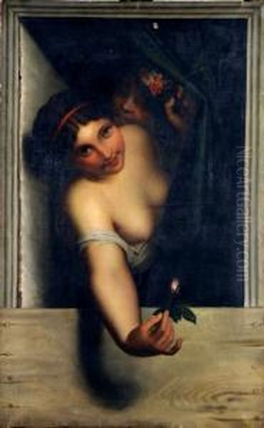 [le Bouton De Rose] Oil Painting by Antoine Wiertz