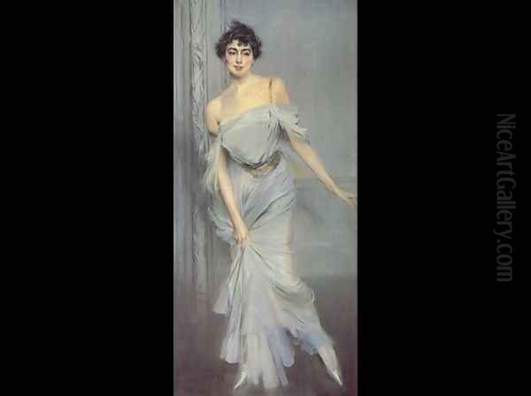 Madame Charles Max Oil Painting by Giovanni Boldini