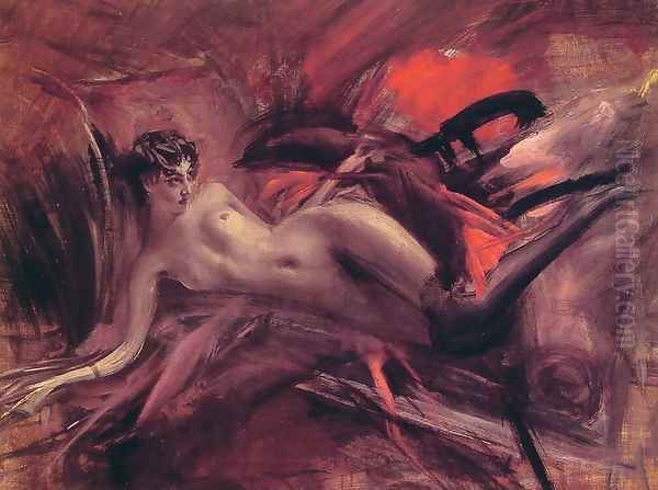 Reclining Nude2 Oil Painting by Giovanni Boldini