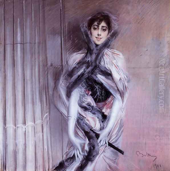 Portrait Of Emiliana Concha De Ossa Oil Painting by Giovanni Boldini