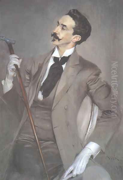 Count Robert de Montesquiou 1897 Oil Painting by Giovanni Boldini