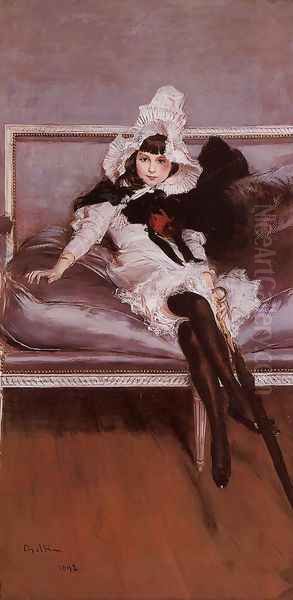 Portrait Of Giovinetta Errazuriz Oil Painting by Giovanni Boldini