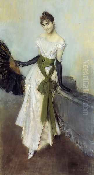 Portrait Of Signorina Concha De Ossa Oil Painting by Giovanni Boldini