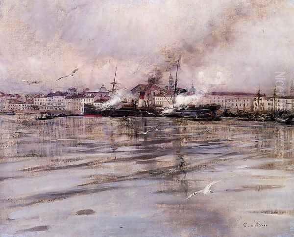 View of Venice Oil Painting by Giovanni Boldini