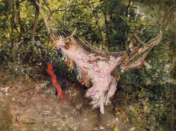 The Hammock Oil Painting by Giovanni Boldini