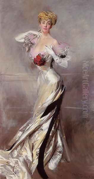 Portrait Of The Countess Zichy Oil Painting by Giovanni Boldini