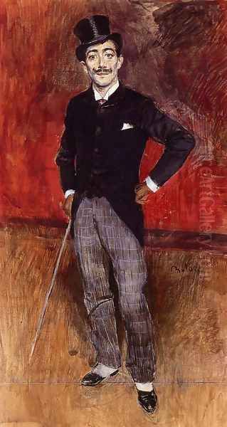 Portrait Of The Comte De Rasty Oil Painting by Giovanni Boldini