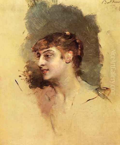 Portrait of a Lady Oil Painting by Giovanni Boldini