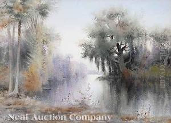 Theflorida Swamp Oil Painting by James Ralph Wilcox