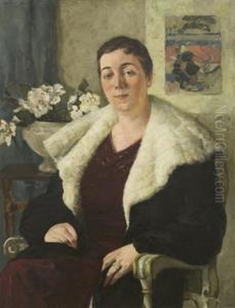 Portrait Of Woman Oil Painting by Urquhart Wilcox