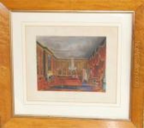 The Queen's Library,frogmore Oil Painting by Charles Wild