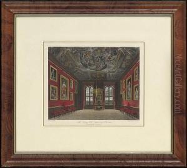 A Collection Of Interior Views Of Royal Residences Oil Painting by Charles Wild