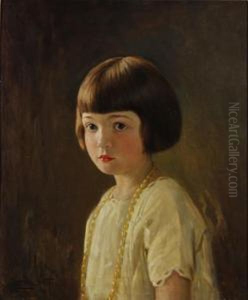 Portrait Of Anne Watson Hughes Oil Painting by Frank Percy Wild