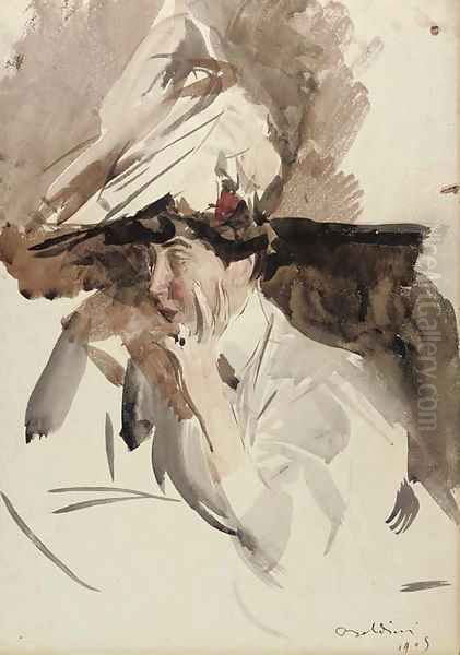 Consuelo, Duchess of Marlborough Oil Painting by Giovanni Boldini