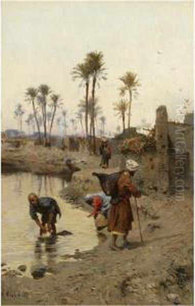 The Watercarriers, Uchemant Oil Painting by Charles Wilda