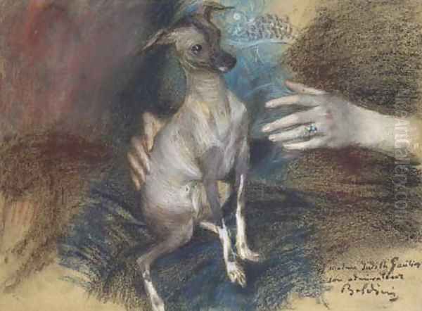 Elegante au chien Oil Painting by Giovanni Boldini