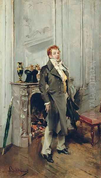 Portrait of the actor Coquelin ane Oil Painting by Giovanni Boldini