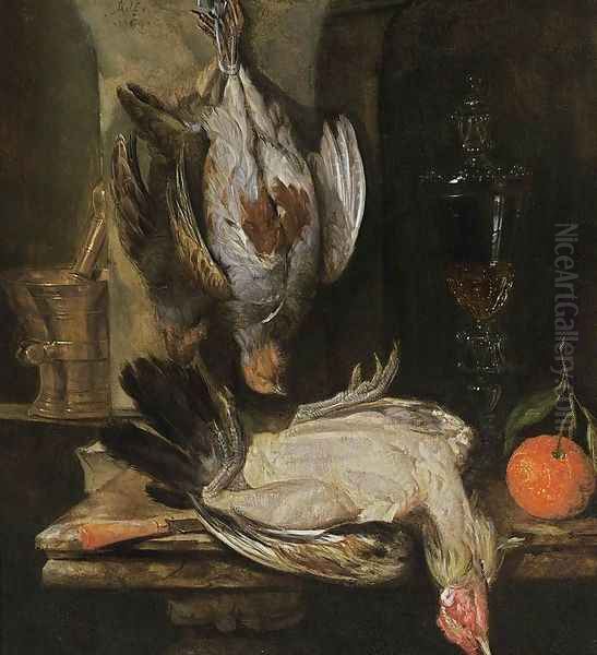 Still-Life 1664 Oil Painting by Abraham Hendrickz Van Beyeren