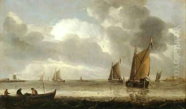 The Silver Seascape Oil Painting by Abraham Hendrickz Van Beyeren