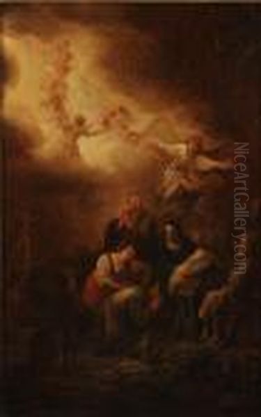 The Adoration Of The Shepherds Oil Painting by Jacob Wilemsz De Wet