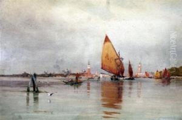 Off Venice Oil Painting by Wilfrid Ball