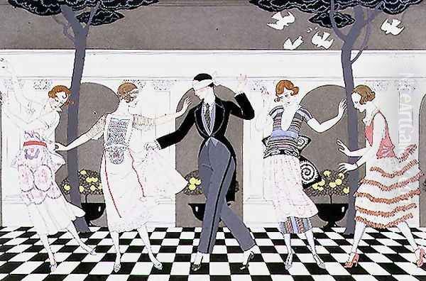 Love is Blind 1920 Oil Painting by Georges Barbier