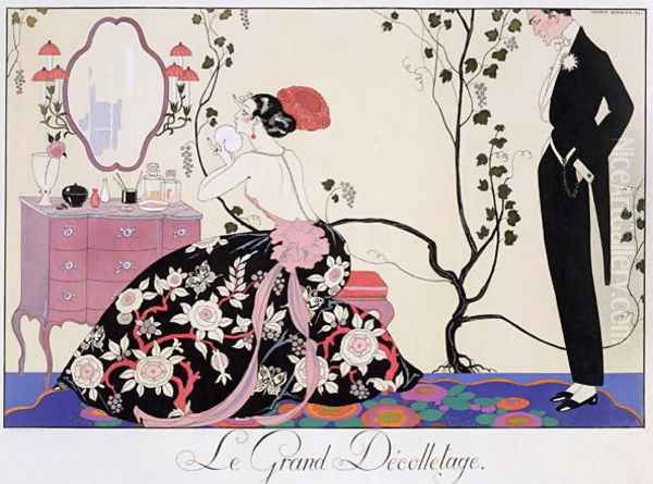 The Backless Dress 1920 Oil Painting by Georges Barbier