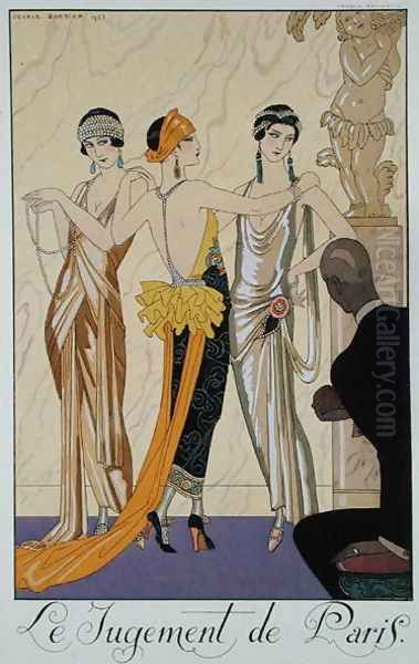 The Judgement of Paris 1920-30 Oil Painting by Georges Barbier