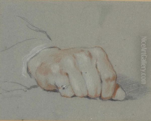 Study Of A Hand Resting On A Table Oil Painting by Sir David Wilkie