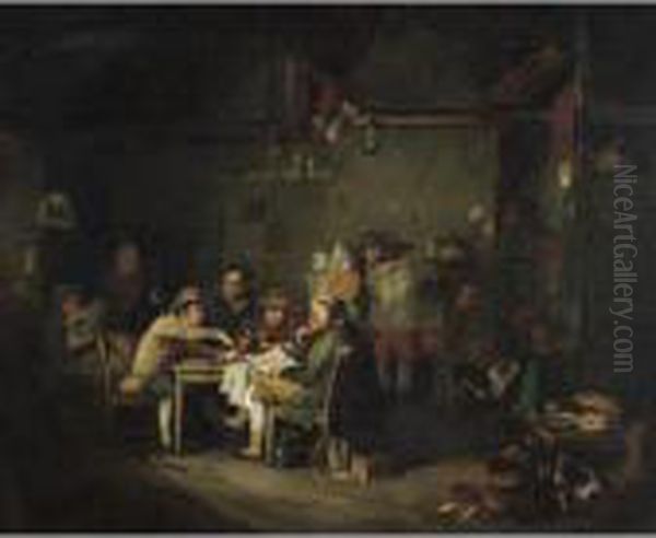 The Village Politicians Oil Painting by Sir David Wilkie