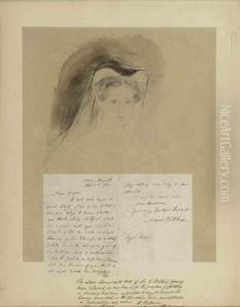 Portrait Study Of Lady Lilford, Nee Mary Elizabeth Fox, As Mary Queen Of Scots Oil Painting by Sir David Wilkie