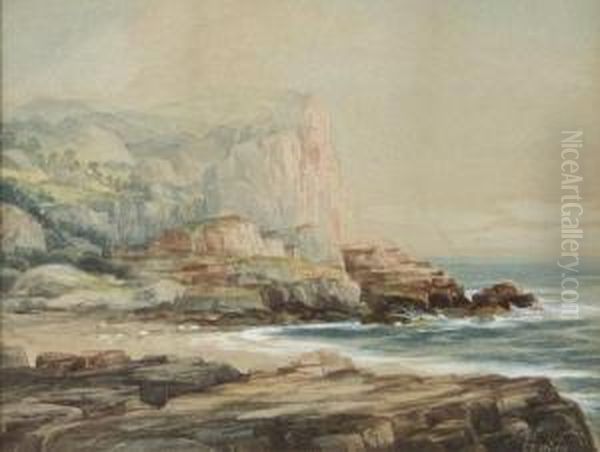 The Giant's Causeway Oil Painting by Robert D. Wilkie