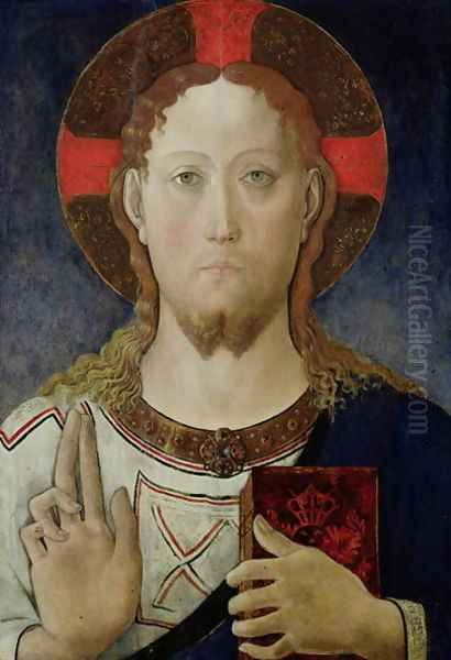 Christ Blessing Oil Painting by Lazzaro Bastiani