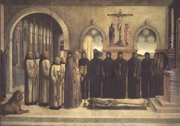 The Funeral of St. Jerome Oil Painting by Lazzaro Bastiani