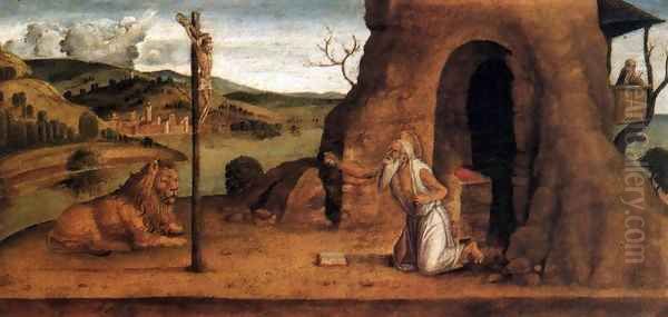 St Jerome in the Desert Oil Painting by Lazzaro Bastiani