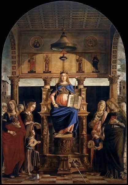 St Veneranda Enthroned Oil Painting by Lazzaro Bastiani