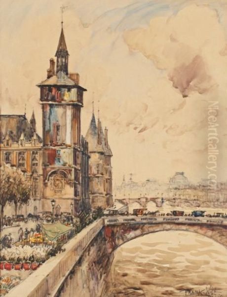 Quai Aux Fleurs Oil Painting by Frank Will