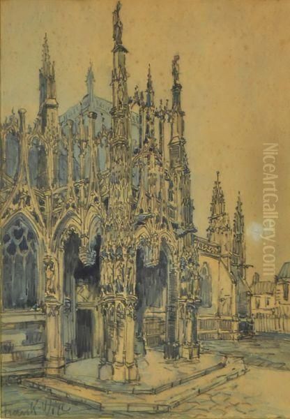 Porte D'eglise Oil Painting by Frank Will