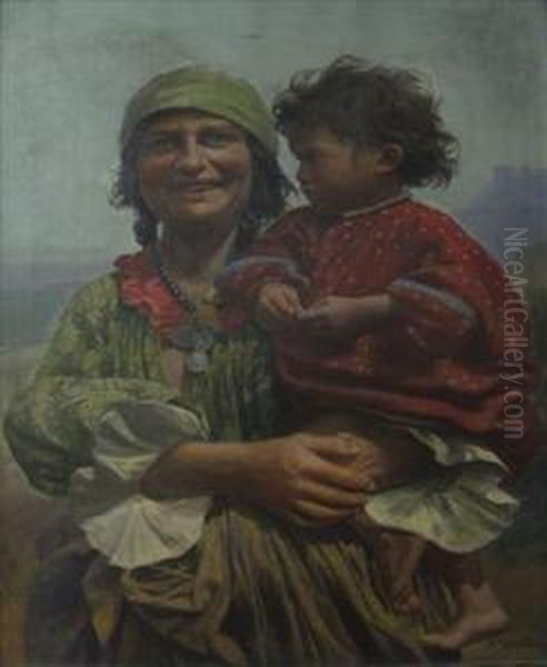 Native Mother And Child Oil Painting by Archibald Willard