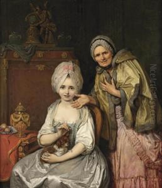 Les Conseils Maternels Oil Painting by Pierre-Alexandre Wille