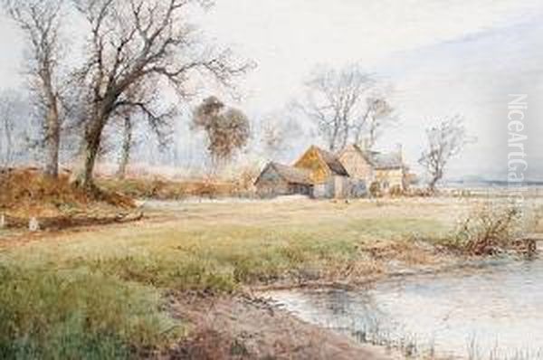 Springtime Near Fletching, Sussex Oil Painting by Arthur Willett