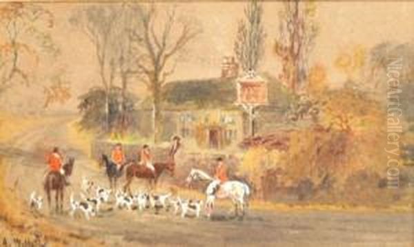 Hunting Scenes Oil Painting by Arthur Reginald Willett