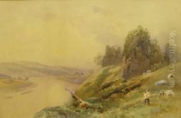 Clifford Castle On The Wye Oil Painting by William Arnee Frank