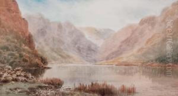 Upper Lake, Glendalough, Co. Wicklow Oil Painting by Alexander Williams