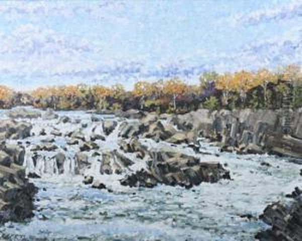 Potomac River Oil Painting by Christopher David Williams