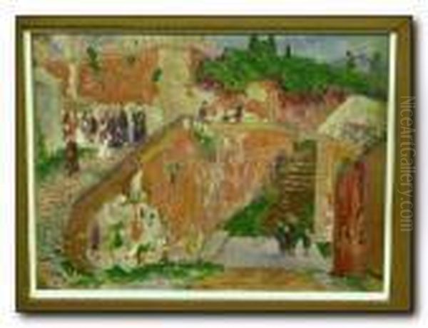 Steps At Santamargherita Oil Painting by Christopher David Williams