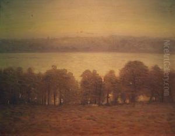 Cazenovia Lake From The Overlook Oil Painting by Dwight Williams