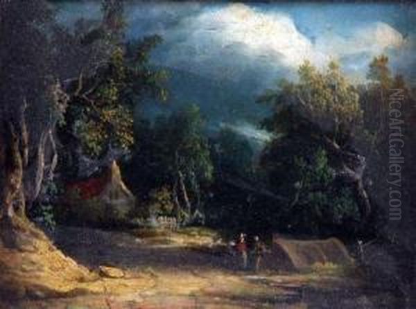 Gypsy Encampment Oil Painting by Edward Charles Williams